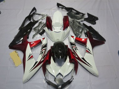 2008-2010 Rouge Blanc Noir Suzuki GSXR 600-750 Carénage Moto