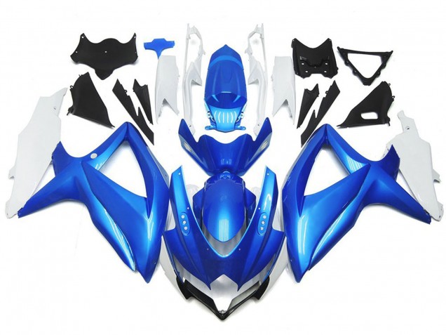 2008-2010 Style Personnalisé Bleu Clair & Blanc Suzuki GSXR 600-750 Carénage Moto 2008-2010 Style Personnalisé Bleu Clair & Blanc Suzuki GSXR 600-750 Carénage Moto