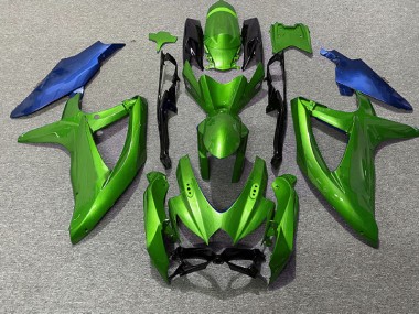 2008-2010 Vert & Bleu Suzuki GSXR 600-750 Carénage Moto