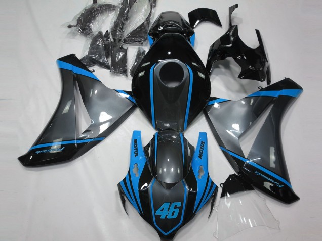 2008-2011 Gris Motul & Bleu Clair Honda CBR1000RR Carénage Moto 2008-2011 Gris Motul & Bleu Clair Honda CBR1000RR Carénage Moto