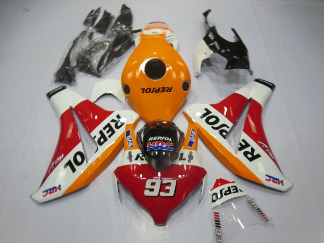 2008-2011 Orange Clair Repsol 93 Honda CBR1000RR Carénage Moto 2008-2011 Orange Clair Repsol 93 Honda CBR1000RR Carénage Moto