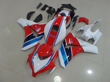 2008-2011 Rouge Bleu & Blanc Honda CBR1000RR Carénage Moto