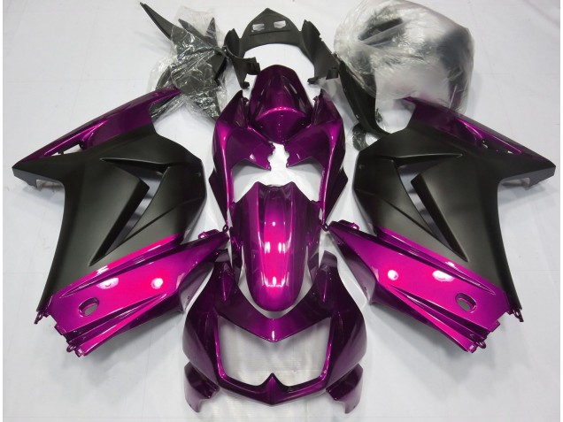 2008-2012 Rose & Noir Mat Kawasaki Ninja 250 Carénage Moto