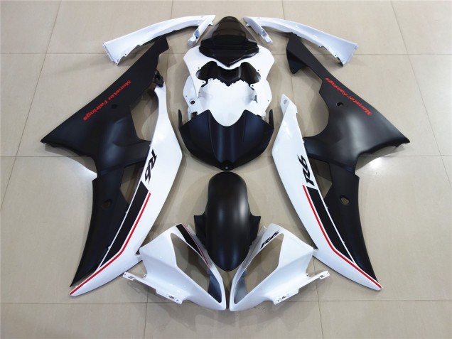 2008-2016 Blanc Avec Style Noir Personnalisé OEM Yamaha R6 Carénage Moto 2008-2016 Blanc Avec Style Noir Personnalisé OEM Yamaha R6 Carénage Moto