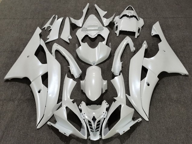 2008-2016 Blanc Brillant Yamaha R6 Carénage Moto
