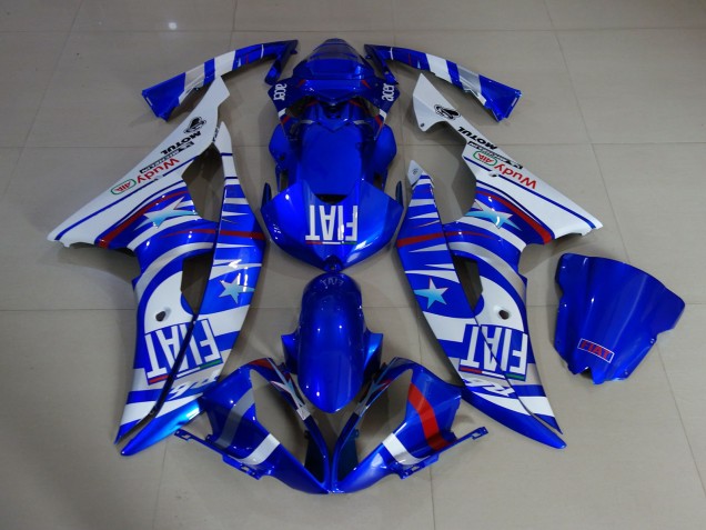 2008-2016 Bleu Brillant Fiat Yamaha R6 Carénage Moto 2008-2016 Bleu Brillant Fiat Yamaha R6 Carénage Moto