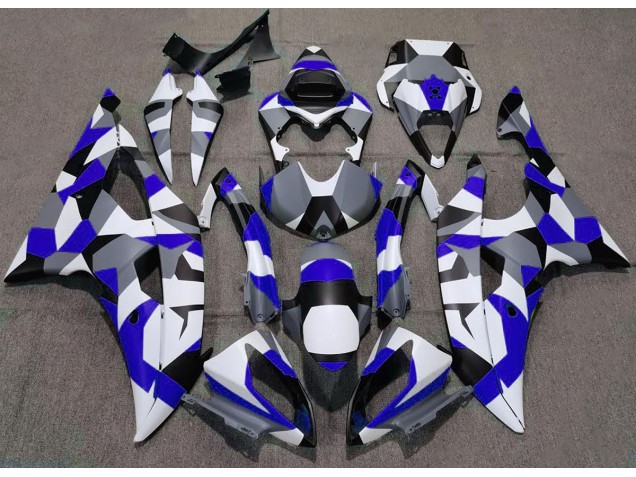 2008-2016 Bleu Camouflage Uni Yamaha R6 Carénage Moto 2008-2016 Bleu Camouflage Uni Yamaha R6 Carénage Moto