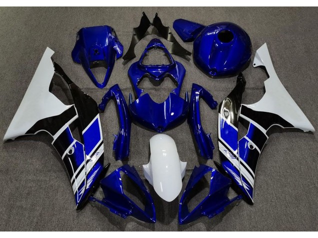 2008-2016 Bleu Foncé & Blanc Personnalisé Yamaha R6 Carénage Moto 2008-2016 Bleu Foncé & Blanc Personnalisé Yamaha R6 Carénage Moto