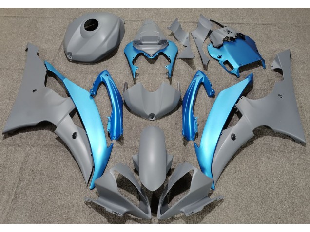 2008-2016 Gris Mat & Bleu Ciel Yamaha R6 Carénage Moto 2008-2016 Gris Mat & Bleu Ciel Yamaha R6 Carénage Moto