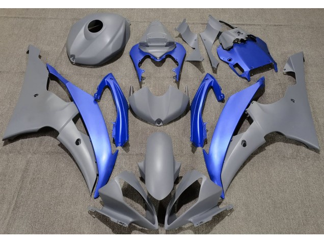 2008-2016 Gris Mat & Bleu Yamaha R6 Carénage Moto