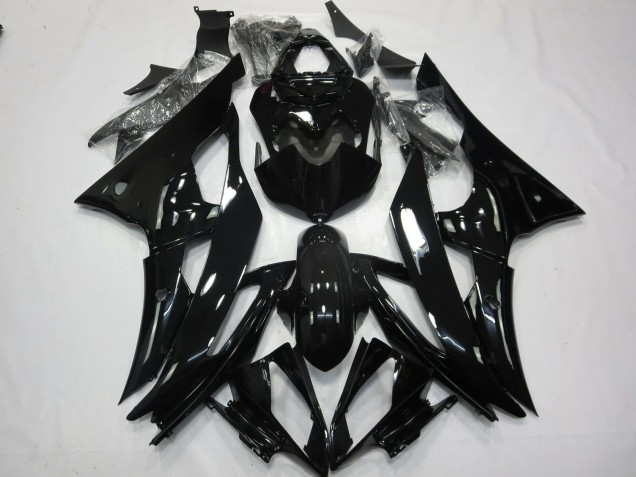 2008-2016 N°2 Noir Brillant Yamaha R6 Carénage Moto 2008-2016 N°2 Noir Brillant Yamaha R6 Carénage Moto