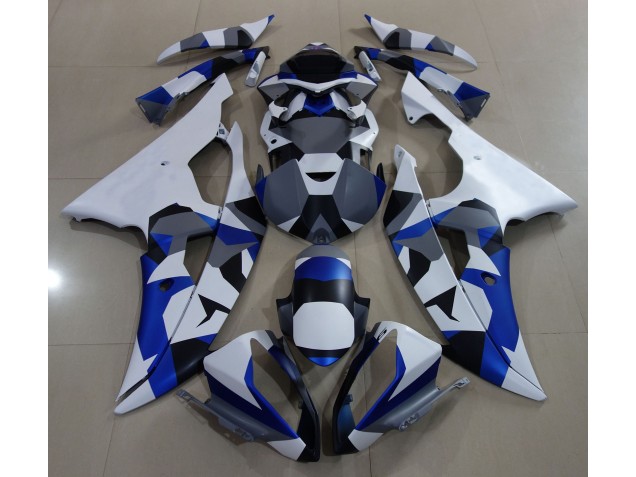 2008-2016 Neige Bleue Camo Yamaha R6 Carénage Moto 2008-2016 Neige Bleue Camo Yamaha R6 Carénage Moto