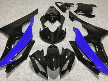 2008-2016 Noir Brillant & Bleu Yamaha R6 Carénage Moto