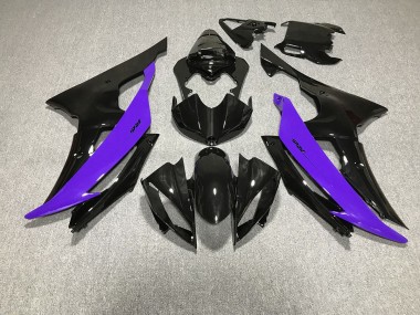 2008-2016 Noir Brillant & Violet Yamaha R6 Carénage Moto