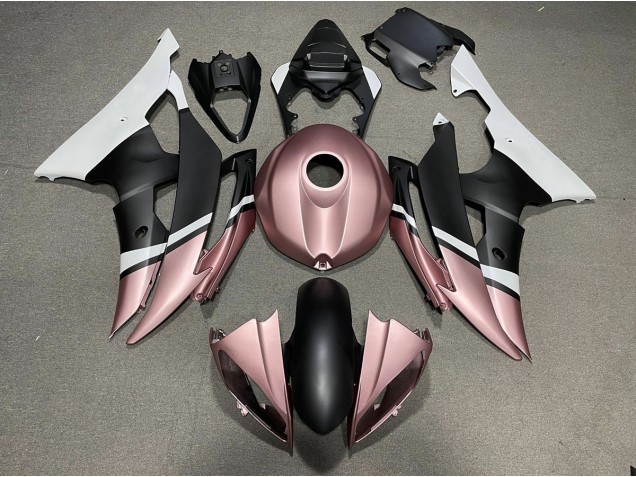 2008-2016 Noir Mat & Or Rose Yamaha R6 Carénage Moto 2008-2016 Noir Mat & Or Rose Yamaha R6 Carénage Moto