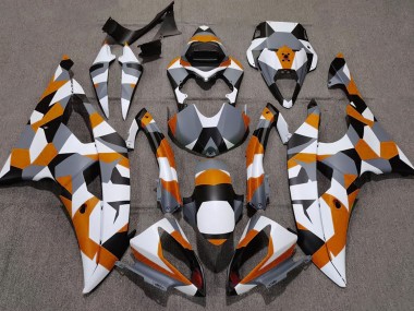 2008-2016 Orange Camouflage Uni Yamaha R6 Carénage Moto