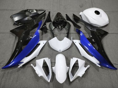 2008-2016 Personnalisé Bleu Noir & Blanc Yamaha R6 Carénage Moto