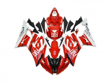 2008-2016 Rouge & Blanc Avec Des Étoiles Yamaha R6 Carénage Moto