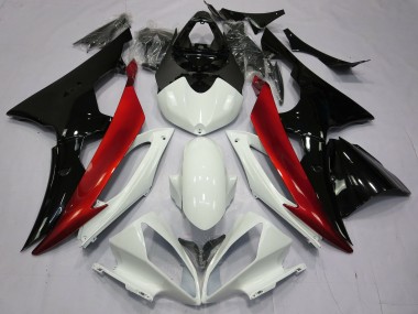 2008-2016 Rouge Noir & Blanc Yamaha R6 Carénage Moto