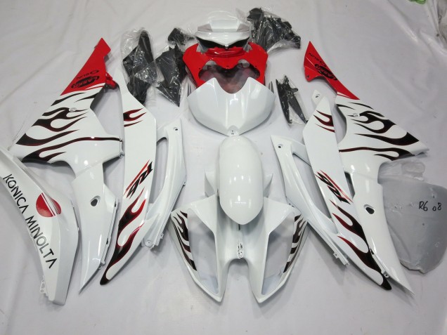 2008-2016 Speciale Fiamma Rosso Yamaha R6 Carénage Moto