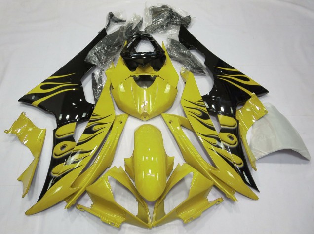 2008-2016 Stile Fiamma Giallo Yamaha R6 Carénage Moto 2008-2016 Stile Fiamma Giallo Yamaha R6 Carénage Moto