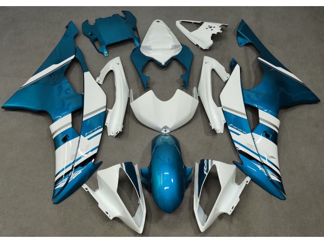 2008-2016 Style Blanc Brillant & Bleu Clair OEM Yamaha R6 Carénage Moto 2008-2016 Style Blanc Brillant & Bleu Clair OEM Yamaha R6 Carénage Moto