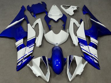 2008-2016 Style Personnalisé OEM Bleu & Blanc Yamaha R6 Carénage Moto