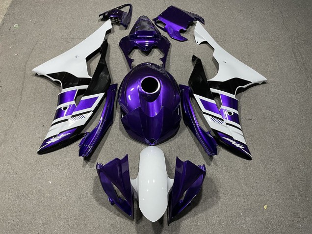 2008-2016 Style Violet Noir & Blanc OEM Yamaha R6 Carénage Moto