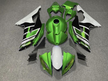 2008-2016 Vert Noir & Blanc Style OEM Yamaha R6 Carénage Moto