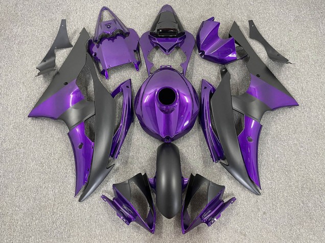2008-2016 Violet & Noir Mat Yamaha R6 Carénage Moto 2008-2016 Violet & Noir Mat Yamaha R6 Carénage Moto