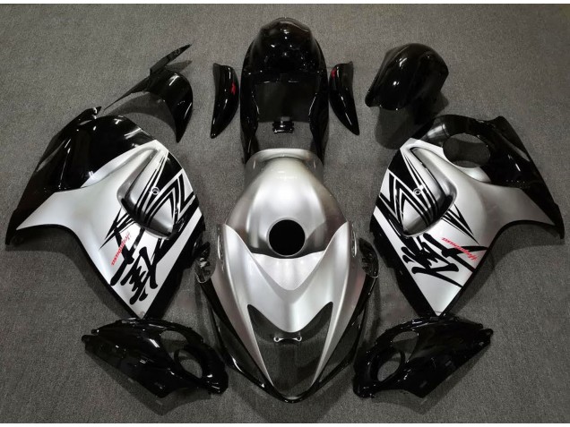 2008-2020 Design Noir Brillant & Argent Suzuki GSXR 1300 Carénage Moto