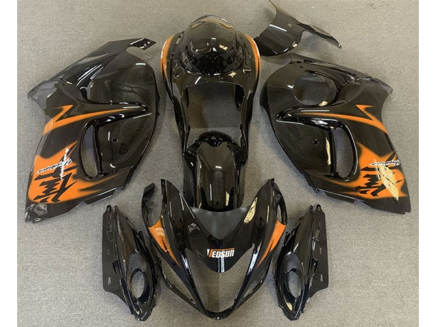 2008-2020 Noir Brillant & Orange Suzuki GSXR 1300 Carénage Moto 2008-2020 Noir Brillant & Orange Suzuki GSXR 1300 Carénage Moto