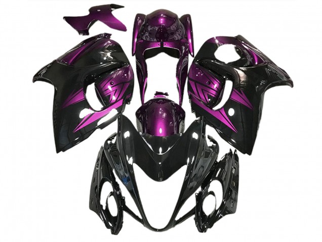 2008-2020 Noir Brillant & Violet Foncé Suzuki GSXR 1300 Carénage Moto