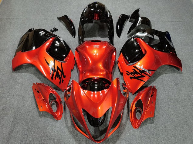 2008-2020 Orange Bonbon & Noir Brillant Suzuki GSXR 1300 Carénage Moto 2008-2020 Orange Bonbon & Noir Brillant Suzuki GSXR 1300 Carénage Moto