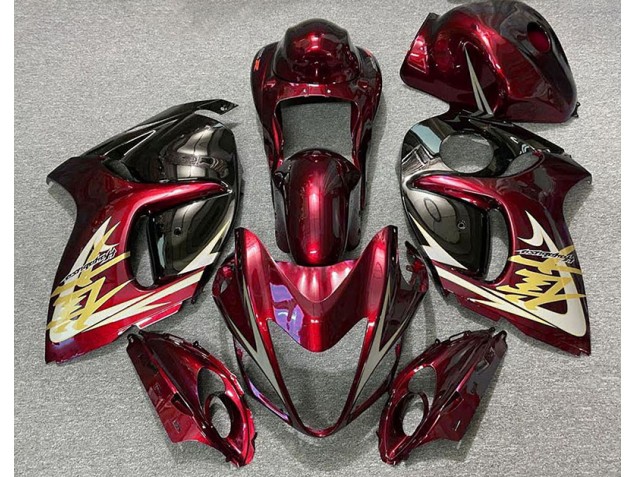 2008-2020 Rouge Profond & Or Suzuki GSXR 1300 Carénage Moto 2008-2020 Rouge Profond & Or Suzuki GSXR 1300 Carénage Moto