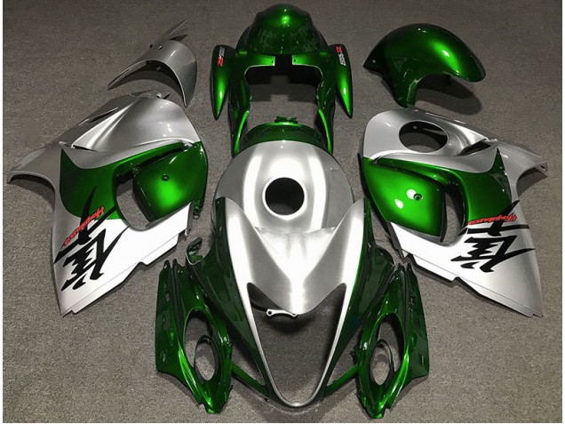 2008-2020 Vert Brillant & Argent Suzuki GSXR 1300 Carénage Moto 2008-2020 Vert Brillant & Argent Suzuki GSXR 1300 Carénage Moto