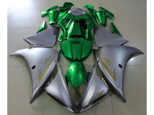 2009-2011 Argent Mat & Vert Yamaha R1 Carénage Moto