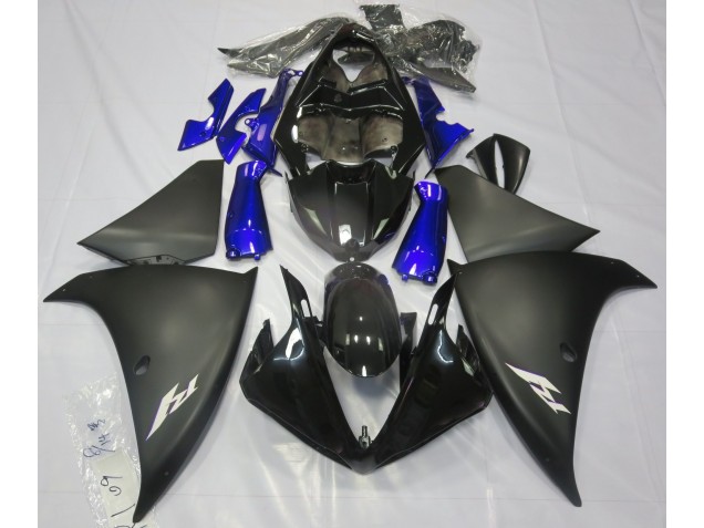 2009-2011 Noir Mat & Bleu Yamaha R1 Carénage Moto