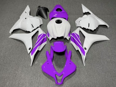 2009-2012 Bande Latérale Violette & Blanche Honda CBR600RR Carénage Moto