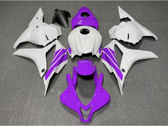 2009-2012 Bande Latérale Violette & Blanche Honda CBR600RR Carénage Moto