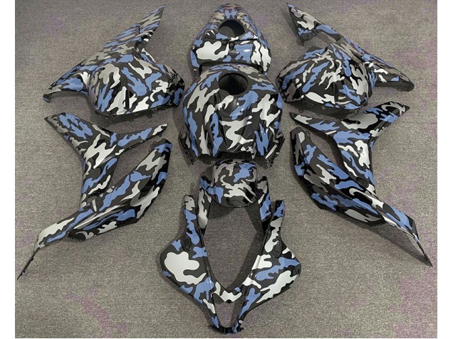 2009-2012 Bleu & Argent Camo Honda CBR600RR Carénage Moto 2009-2012 Bleu & Argent Camo Honda CBR600RR Carénage Moto