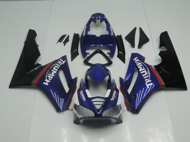 2009-2012 Bleu & Rouge Brillant Triumph Daytona 675 Carénage Moto