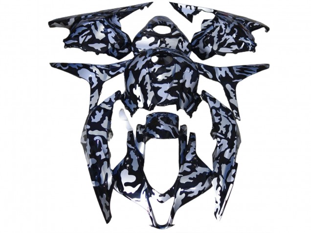 2009-2012 Neige Argentée Camo Honda CBR600RR Carénage Moto