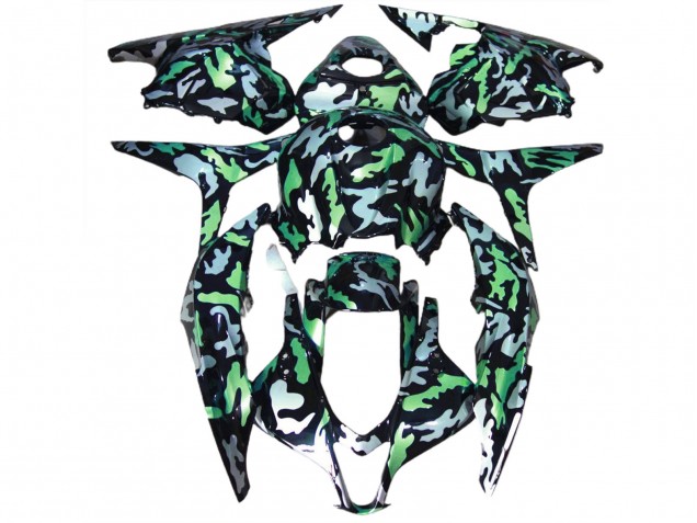 2009-2012 Neige Verte Camo Honda CBR600RR Carénage Moto