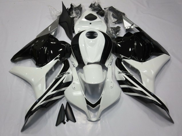 2009-2012 Noir & Blanc Brillant Honda CBR600RR Carénage Moto 2009-2012 Noir & Blanc Brillant Honda CBR600RR Carénage Moto