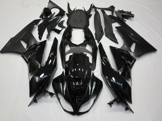2009-2012 Noir Brillant Mat Kawasaki ZX6R Carénage Moto 2009-2012 Noir Brillant Mat Kawasaki ZX6R Carénage Moto