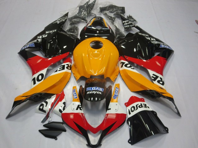 2009-2012 Orange Clair Repsol Honda CBR600RR Carénage Moto 2009-2012 Orange Clair Repsol Honda CBR600RR Carénage Moto