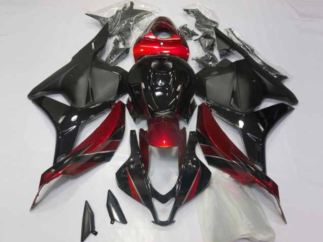 2009-2012 Rouge Brillant & Noir Honda CBR600RR Carénage Moto 2009-2012 Rouge Brillant & Noir Honda CBR600RR Carénage Moto