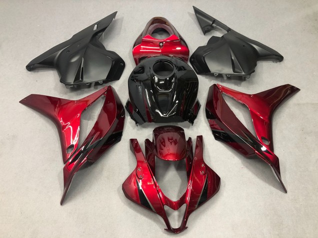 2009-2012 Rouge Profond Avec Du Noir Honda CBR600RR Carénage Moto