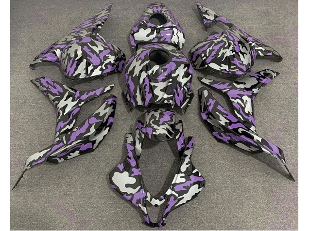 2009-2012 Violet & Argent Camo Honda CBR600RR Carénage Moto 2009-2012 Violet & Argent Camo Honda CBR600RR Carénage Moto